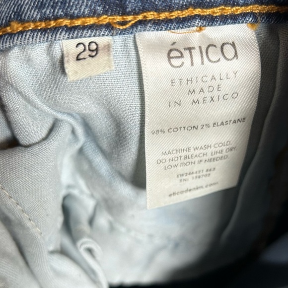 Etica Anthropologie Anya High Rise Modern Flare Cropped Jean Raw Hem Sz 29 NWT - Picture 2 of 8